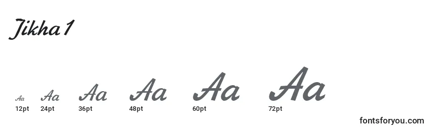 Размеры шрифта Jikha1