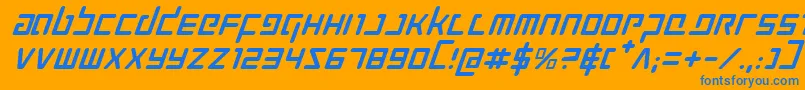 ProkofievItalic Font – Blue Fonts on Orange Background