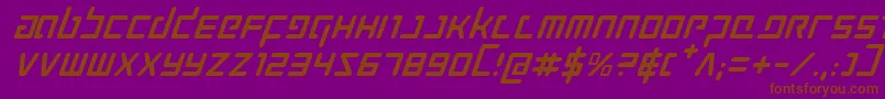 ProkofievItalic Font – Brown Fonts on Purple Background