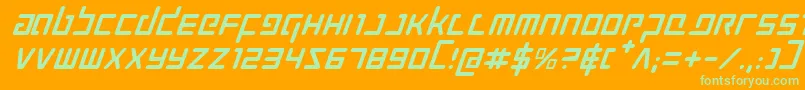 ProkofievItalic Font – Green Fonts on Orange Background