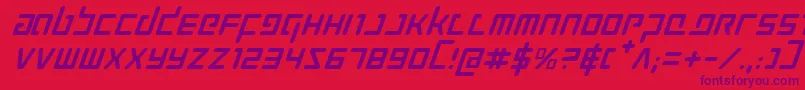 ProkofievItalic Font – Purple Fonts on Red Background