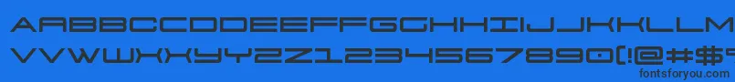 911porschav3 Font – Black Fonts on Blue Background
