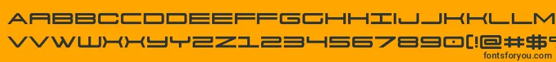 911porschav3 Font – Black Fonts on Orange Background