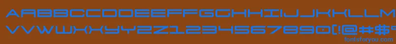 911porschav3 Font – Blue Fonts on Brown Background