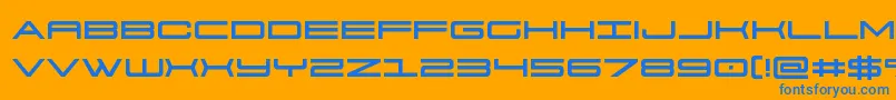 911porschav3 Font – Blue Fonts on Orange Background