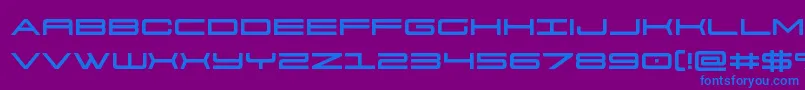 フォント911porschav3 – 紫色の背景に青い文字