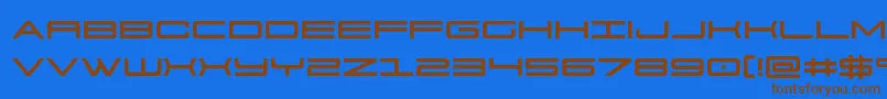 911porschav3 Font – Brown Fonts on Blue Background