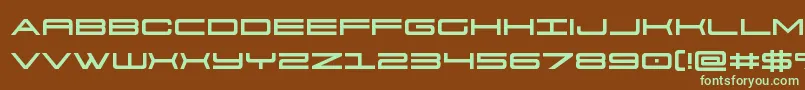 911porschav3 Font – Green Fonts on Brown Background