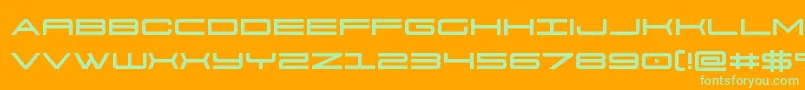 911porschav3 Font – Green Fonts on Orange Background