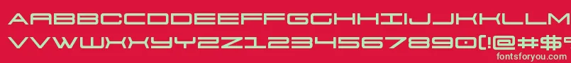 フォント911porschav3 – 赤い背景に緑の文字