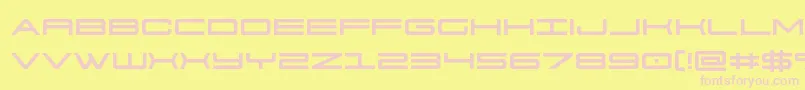 911porschav3 Font – Pink Fonts on Yellow Background