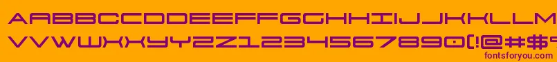 911porschav3 Font – Purple Fonts on Orange Background