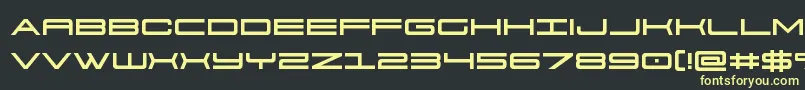フォント911porschav3 – 黒い背景に黄色の文字