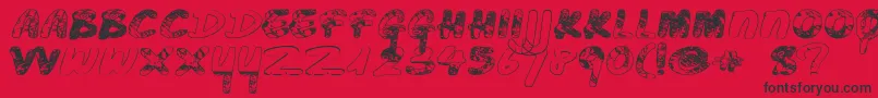 Justbeforeliposuction Font – Black Fonts on Red Background