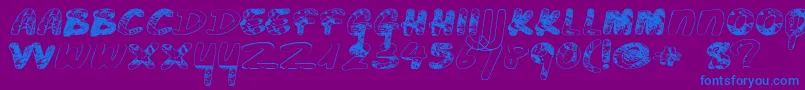 Justbeforeliposuction Font – Blue Fonts on Purple Background