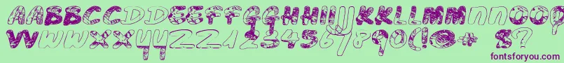 Justbeforeliposuction Font – Purple Fonts on Green Background