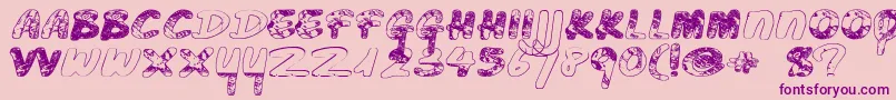 Justbeforeliposuction Font – Purple Fonts on Pink Background