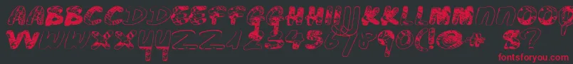 Justbeforeliposuction Font – Red Fonts on Black Background