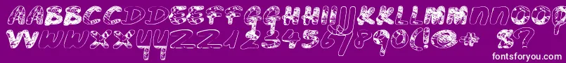 Justbeforeliposuction Font – White Fonts on Purple Background