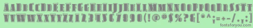 Avond15 Font – Gray Fonts on Green Background