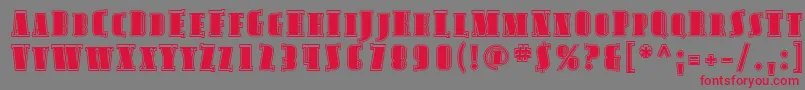 Avond15 Font – Red Fonts on Gray Background