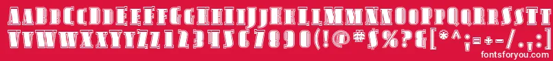 Avond15 Font – White Fonts on Red Background
