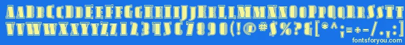 Avond15 Font – Yellow Fonts on Blue Background