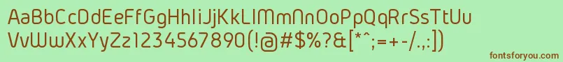 GidolinyaRegular-fontti – ruskeat fontit vihreällä taustalla