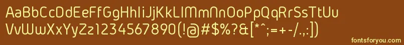fuente GidolinyaRegular – Fuentes Amarillas Sobre Fondo Marrón