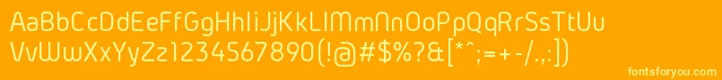 GidolinyaRegular Font – Yellow Fonts on Orange Background