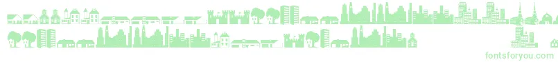 Littlecity2000 Font – Green Fonts on White Background