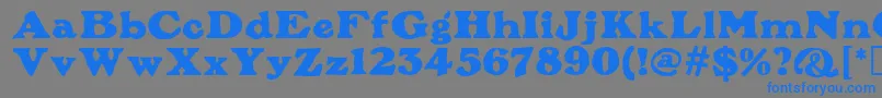 フォントPlymouthMf – 灰色の背景に青い文字