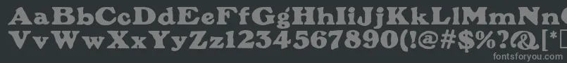 PlymouthMf Font – Gray Fonts on Black Background