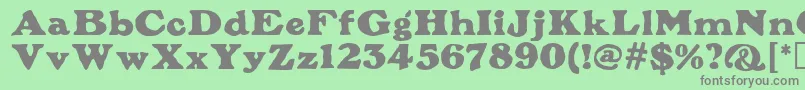 PlymouthMf Font – Gray Fonts on Green Background