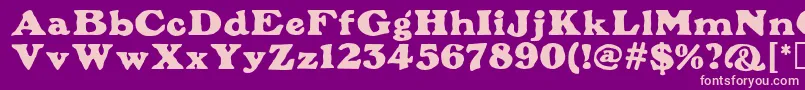 PlymouthMf Font – Pink Fonts on Purple Background