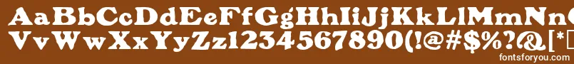 PlymouthMf Font – White Fonts on Brown Background