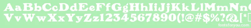 PlymouthMf Font – White Fonts on Green Background