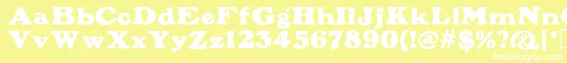 PlymouthMf Font – White Fonts on Yellow Background