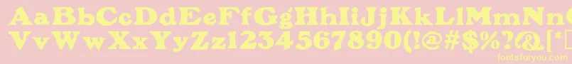 PlymouthMf Font – Yellow Fonts on Pink Background