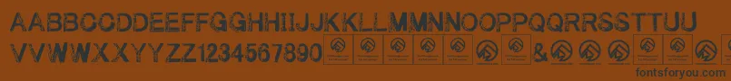 Underyourbed Font – Black Fonts on Brown Background