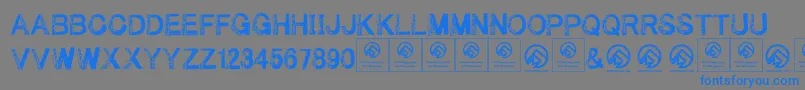 Underyourbed Font – Blue Fonts on Gray Background