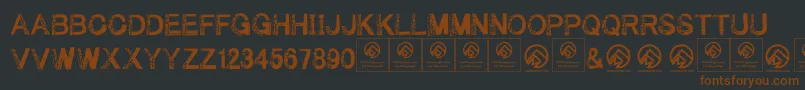 Underyourbed Font – Brown Fonts on Black Background