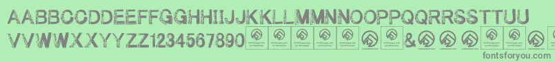 Underyourbed Font – Gray Fonts on Green Background
