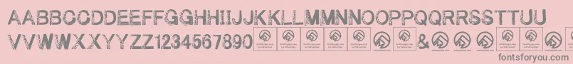 Underyourbed Font – Gray Fonts on Pink Background
