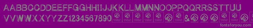 Underyourbed Font – Gray Fonts on Purple Background