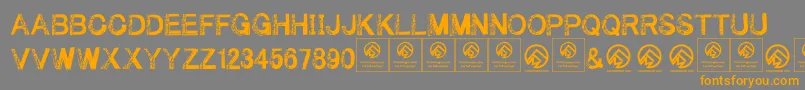 Underyourbed Font – Orange Fonts on Gray Background