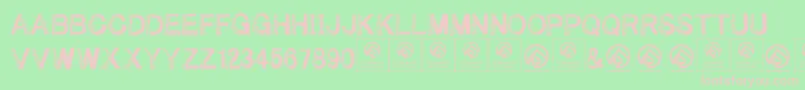 Underyourbed Font – Pink Fonts on Green Background