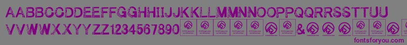 Underyourbed Font – Purple Fonts on Gray Background