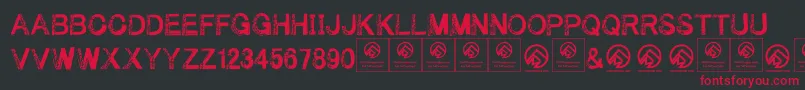 Underyourbed Font – Red Fonts on Black Background