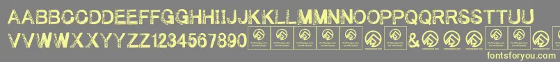 Underyourbed Font – Yellow Fonts on Gray Background